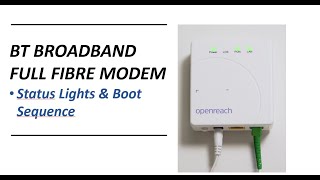 BT Modem Status Lights amp Boot Sequence [upl. by Clower]