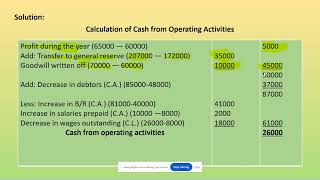 cash flow statement problem 1 [upl. by Ellenahs]