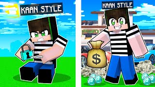 KAAN STYLE HIRSIZLIK YAPARAK MİLYARDER OLDU 😱 Minecraft [upl. by Aleb]