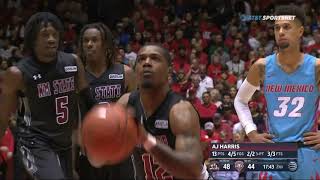 AJ Harris highlights  New Mexico State at New Mexico  2018 Nov 18 [upl. by Ecaroh]