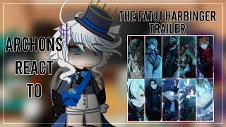 Archons React To Fatui TrailerWinter Nights Lazzo  Genshin Impact  Gacha Club [upl. by Ahsercal]