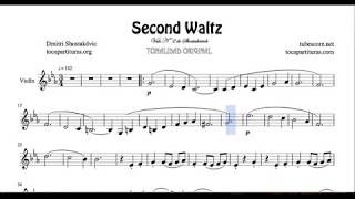 Second Waltz by Shostakovich Sheet Music for Violin [upl. by Elok]