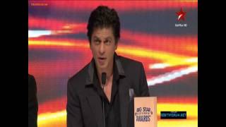 Big Star Entertainment Awards 2012 Shah Rukh Khan [upl. by Dorolice]