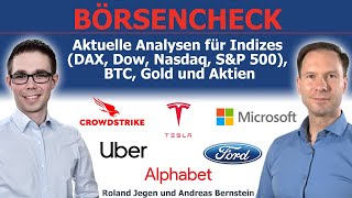 Wall Street auf Erholungskurs DAX BTC Gold amp Aktien der Woche mit Tesla Crowdstrike Microsoft [upl. by Rausch]