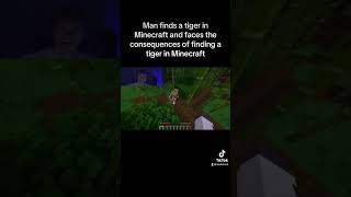 FINDING A TIGER IN MINECRAFT shorts comedy skit roblox [upl. by Veljkov775]