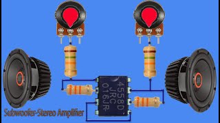 How to Stereo Subwoofer Pre Amplifier Bass with 4558 New Circuit at home DIY Subwoofer Stereo Bass [upl. by Naoj]