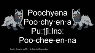 261 Poochyena  How to Pronounce [upl. by Giverin]