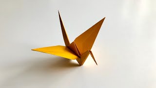 Origami Kranich falten 🐦 basteln mit Kindern🐦 basteln mit Papier 🐦 DIY Crane 🐦 оригами журавль [upl. by Lal777]