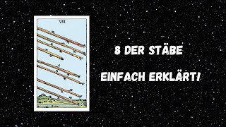 8 der Stäbe  Einfach erklärt  Symbolik und Bedeutung  tarotberlin tarot tarotkarten [upl. by Netsua961]