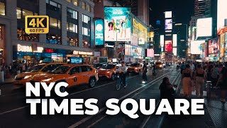 The Neon Nightlife of Time Square A Surreal Evening Stroll in NYC [upl. by Valerian]