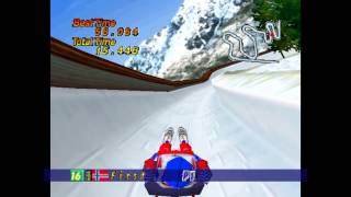 Nagano Winter Olympics 98  Luge Nintendo 64 [upl. by Merrilee781]