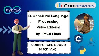 DUnnatural Language Processing Codeforces Round 918Div 4  Codeforces  DCC NITA [upl. by Cilla]