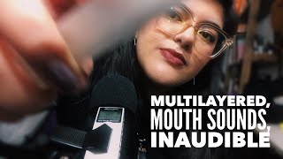 ASMR Relajación en menos de 4 minutos 😴 multilayered mouth sounds inaudible scratching [upl. by Cissie]