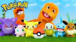 ¡La Marioneta Fuzzy juega Pokemon van ¡Nueva Aventura de Juguetes de Pokemon ¡Fuzzycontra Pikachu [upl. by Pampuch]