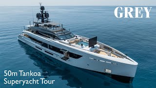 GREY Yacht  BRAND NEW 50M TANKOA S501 SUPERYACHT TOUR [upl. by Eednus222]