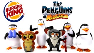 2016 BURGER KING DREAMWORKS THE PENGUINS OF MADAGASCAR KIDS MEAL TOYS JR SET 6 COLLECTION REVIEW [upl. by Ahsienat832]