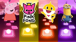 Peppa Pig 🆚 Pinkfong 🆚 Baby Shark 🆚 Minions  Who Is Win 🏅🏆🎶🎯 [upl. by Genny]