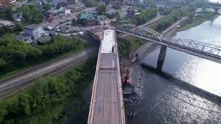 New Madawaska Edmundston International Bridge  June 2023 DJI Air2s 4K [upl. by Paulsen]