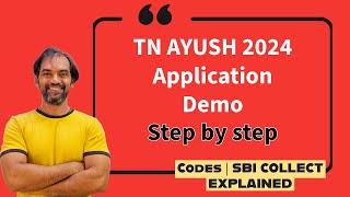 TN AYUSH 2024 Application demo  Step by step explained tnayush [upl. by Gerdi228]