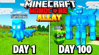 I Survived 100 Days as an ALLAY in HARDCORE Minecraft [upl. by Nimesay]