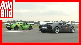 Drag Race McLaren 650S vs Aventador [upl. by Waverley]