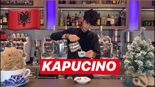 KAPUCINO Përgatitja Përfekte Tutorial Shqip🌟🇦🇱🍸 BARMAN  Jurgen Hakani [upl. by Kerge]