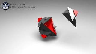 Projet TETRA 3D Printed Puzzle box [upl. by Anhsirk]