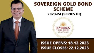 Sovereign Gold Bond Scheme 202324 Series III [upl. by Krigsman]