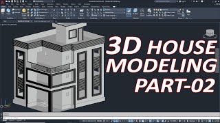 AutoCAD 3D House Modeling In Hindi  MICROCADD SOLUTIONS  Full AutoCAD Civil 3D Course  Part02 [upl. by Rambow]