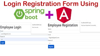 Login Registration Form Restful Api Using Spring boot Angular [upl. by Hnilym]