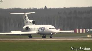 Yakovlev Yak42D RA42373 UTair landing and arrival at MoscowDomodedovo DMEUUDD [upl. by Swec]