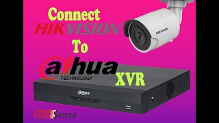 Hikvision IP Camera to Dahua XVRDVR by ONVIF [upl. by Lashoh]