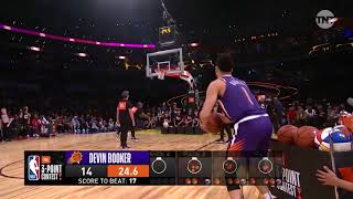 Devin Booker Sets Record Wins ThreePoint Contest [upl. by Shaddock572]