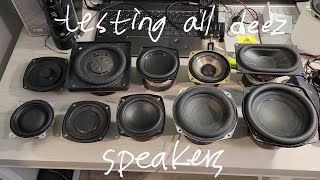 Bass test of random speakers 2 LG Vizio BampO Telford etc [upl. by Morganica]