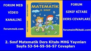 2 Sınıf Matematik Kitabı Sayfa 5354555657 MHG Yayınları [upl. by Lougheed]