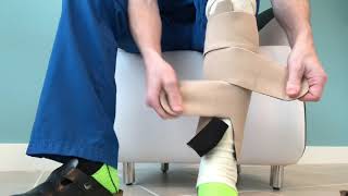 How to put on Juzo compression wrap for lower leg [upl. by Verras201]