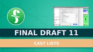 Creating Cast Lists in Final Draft 11 [upl. by Oironoh384]