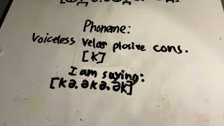 k voiceless velar plosive consonant [upl. by Ahsienor580]