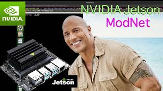 Nvidia Jetson ModNet  Remove and Change background image [upl. by Ellinej]