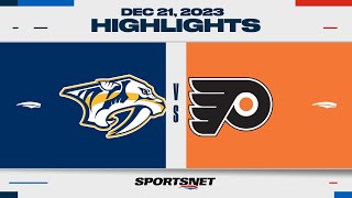 NHL Highlights  Predators vs Flyers  December 21 2023 [upl. by Acnoib]