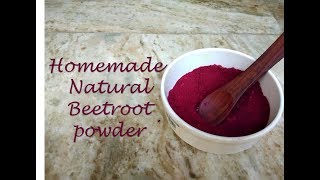 Homemade pure Beetroot powderHow to make beetroot powder [upl. by Noryk]