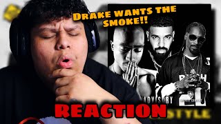 HE A MENACE Drake  Taylormade Freestyle ft Tupac and Snoop Dogg Official Audio REACTIONREVIEW [upl. by Ydoj]