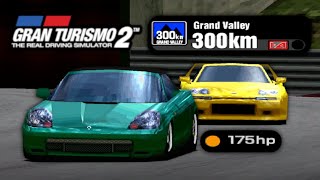 Beating Grand Valley 300km with 175hp MRS Gran Turismo 2 [upl. by Flavius485]