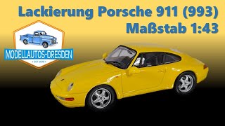 Modellauto Restauration 138 Porsche 911 993 von Maxichamps 143 Lackierung [upl. by Birecree]