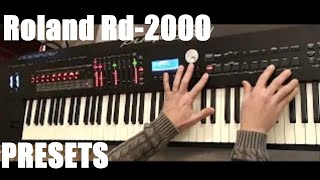 ROLAND RD2000  PRESETS [upl. by Attiuqram]