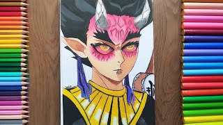 Drawing ✨zohakuten from demon slayer 😈timelapseart [upl. by Koziara]