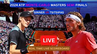 Jannik Sinner Vs Stefanos Tsitsipas LIVE Score UPDATE Tennis 2024 ATP MonteCarlo Masters Semi Final [upl. by Attiuqal]