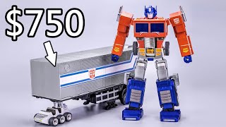 First Look Robosen AutoTransform Optimus Prime Trailer with Roller [upl. by Airdnoed978]