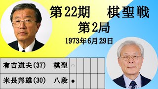 【将棋】名局のAI解析 第二十二期棋聖戦五番勝負第二局 有吉道夫VS米長邦雄 相居飛車相矢倉（主催：産経新聞社、日本将棋連盟） [upl. by Murdock]