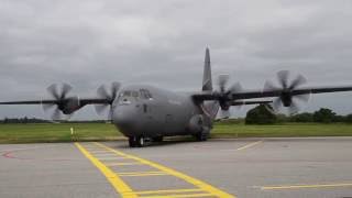 C13030J Engine startup and repark  Danish Air Force [upl. by Lenoj]